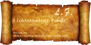 Lichtscheindl Fabó névjegykártya